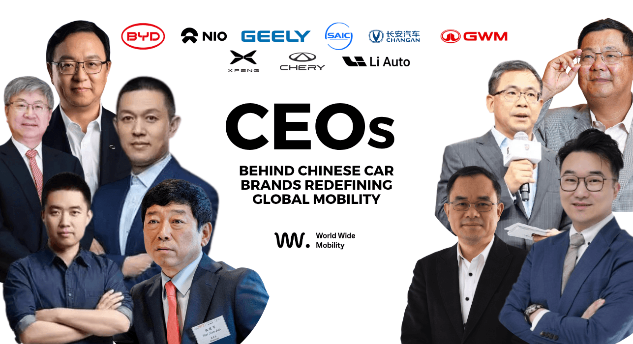 CEO BYD GEELY SAIC NIO XPENG CHANGAN GWM CHERY LI AUTO