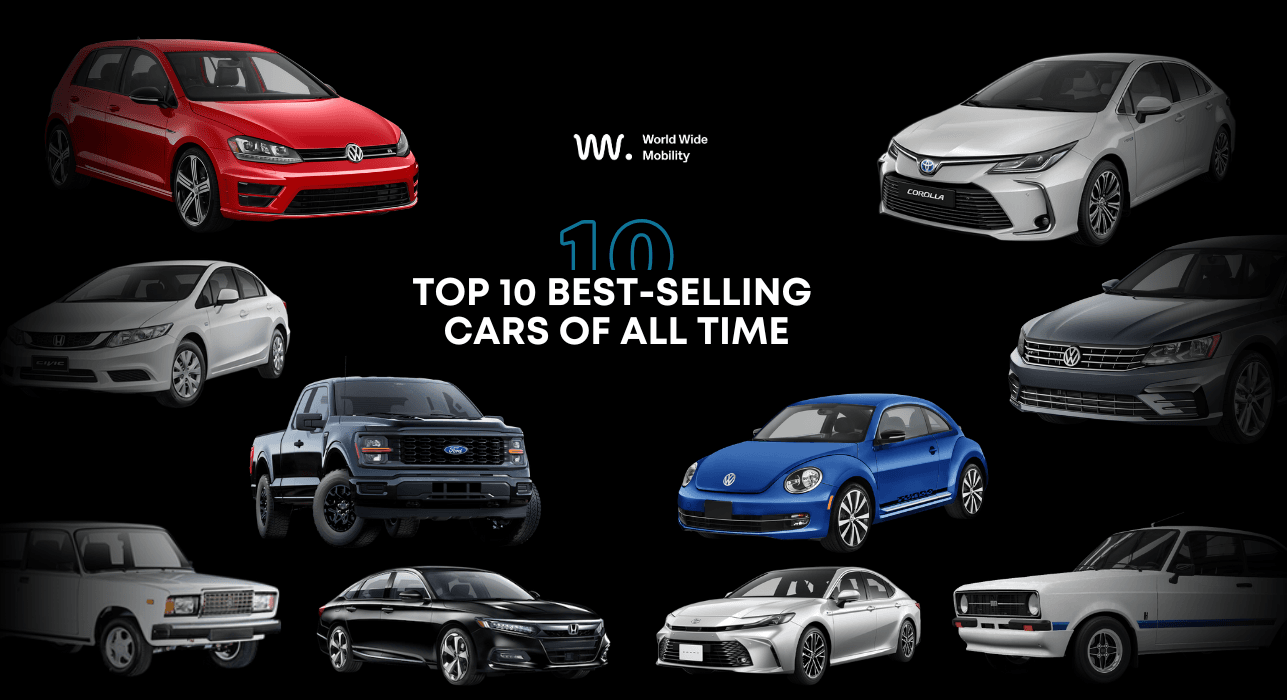 Ranking of the 10 best-selling cars in the world of all time.